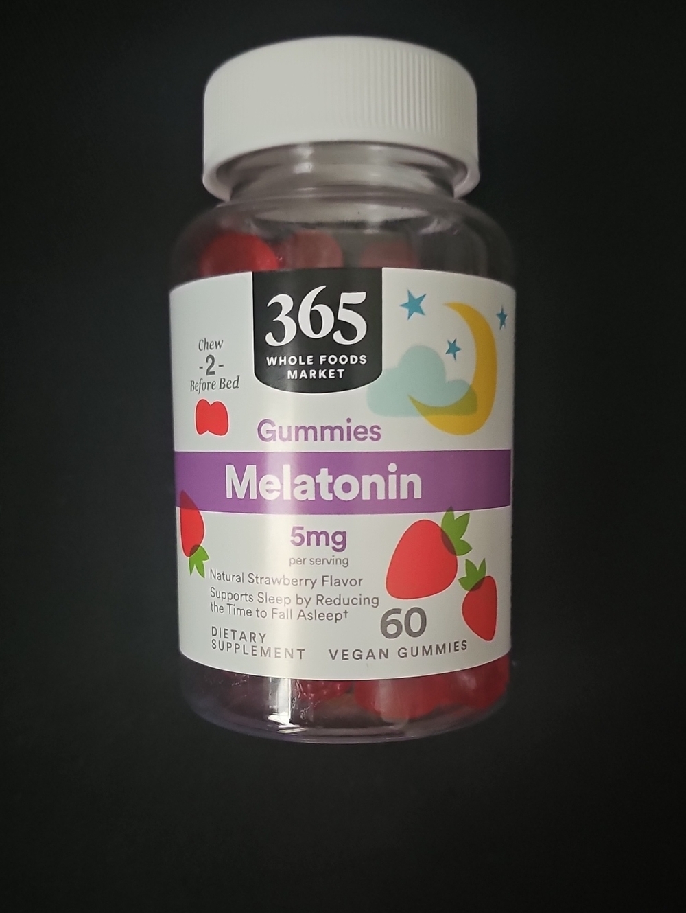 Melatonin Gummies 5mg - White/Purple NWT